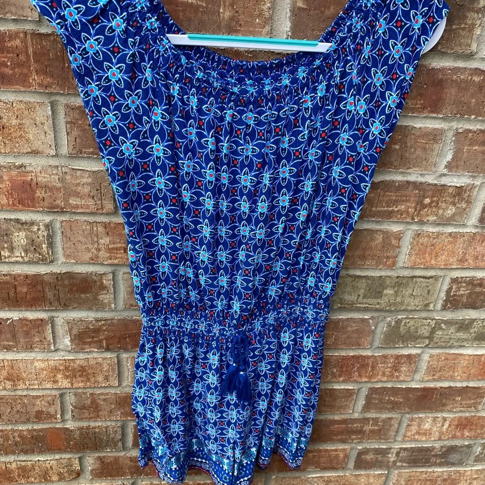 Justice Girls size 18 Blue & Red Romper